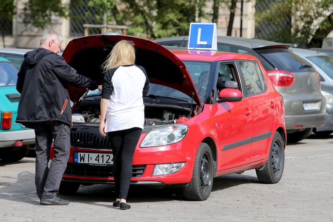Koniec placu manewrowego na egzaminie
