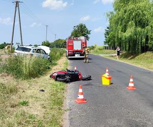 Koszmarny wypadek pod Grudziądzem! Motorowerzysta zmarł w szpitalu [ZDJĘCIA]