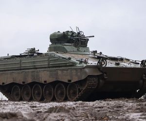 Ukraiński Leopard 1A5 na polowaniu. Przyczaił się na rosyjską piechotę