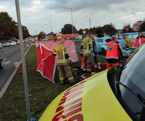 Wypadek w na ulicy Estkowskiego w Lesznie