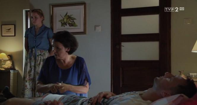 M jak miłość odc. 1410. Marysia (Małgorzata Pieńkowska), Bartek (Arkadiusz Smoleński), Ula (Iga Krefft)