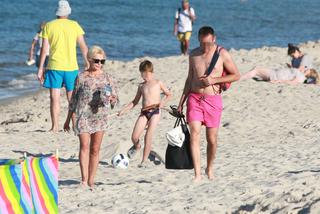 Joanna Racewicz na plaży