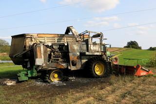 Sieczkarnia stanęła w ogniu.