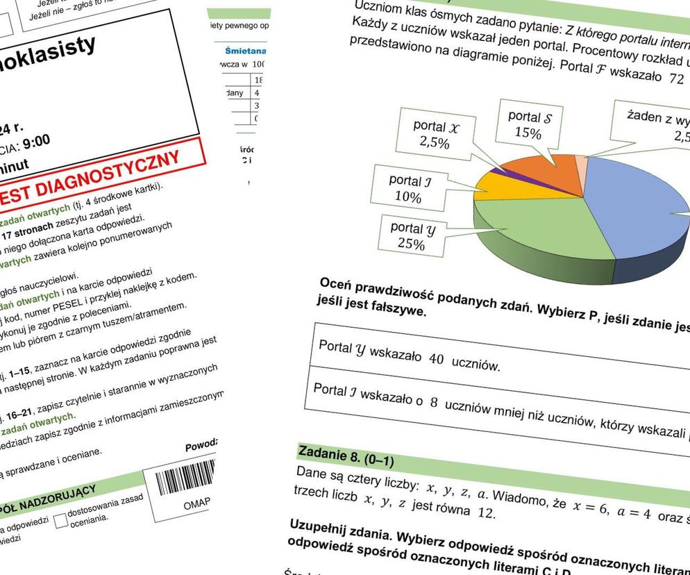 Próbny egzamin ósmoklasisty z matematyki. ARKUSZE CKE i ODPOWIEDZI