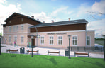 Dworzec w Żaganiu (wizualizacja) – obiekt przeznaczony do modernizacji