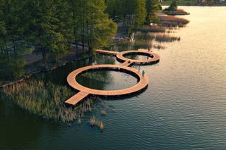 Wyjątkowy pomost nad jeziorem w Słupcy