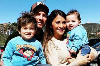 Leo Messi i Antonella Roccuzzo z synami Mateo i Thiago