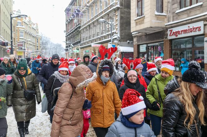 Parada w Mikołajów w Chorzowie na koniec Mikołajowego Festiwalu Czekolady z... owadami