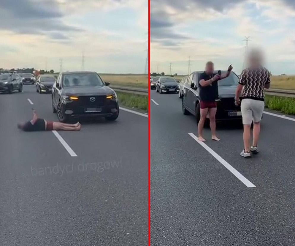 Szalony kierowca grasował na A4! Biega w majtkach, zatrzymuje auta