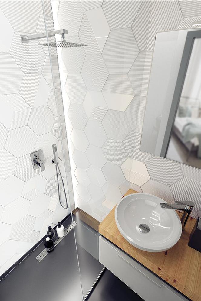Płytki heksagonalne w łazience