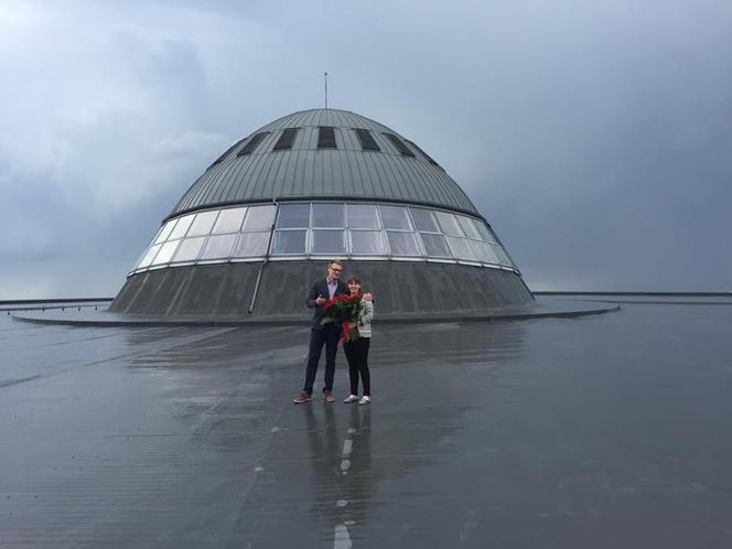 Zaręczyny na dachu Spodka