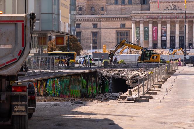 Likwidacja tunelu pod Marszałkowską w Warszawie