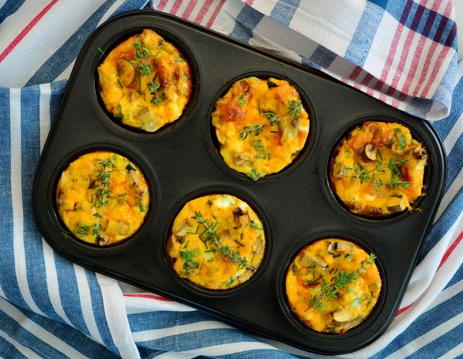 Omletowe muffinki na śniadanie, do szkoły, do pracy