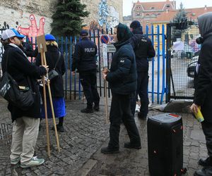 Obrońcy Stacji Praga protestowali pod urzędem