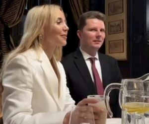 Pierwsza Komunia Święta córki Schreiberów. Marianna w towarzystwie nowego partnera