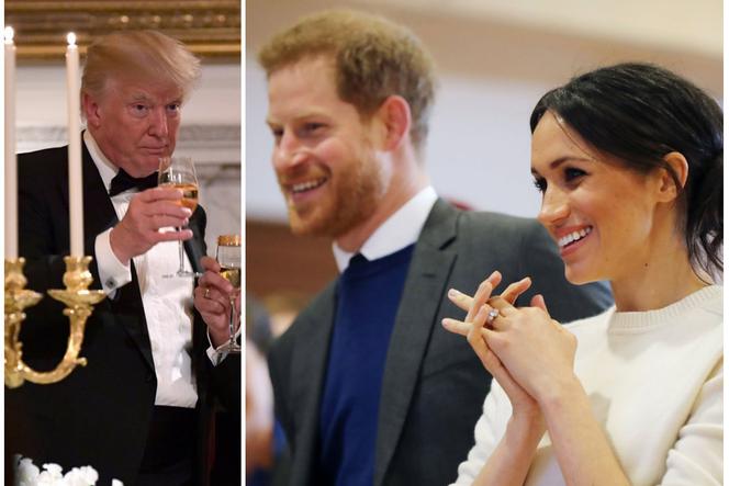 Donald Trump, książę Harry i Meghan Markle