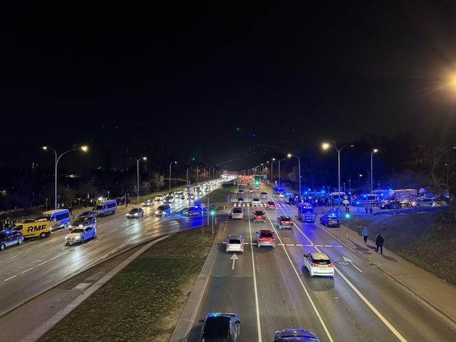 Blokada Ostatniego Pokolenia na Wisłostradzie (13.12.2024)