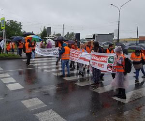 Protest Kolejarzy w Dąbrowie Górniczej