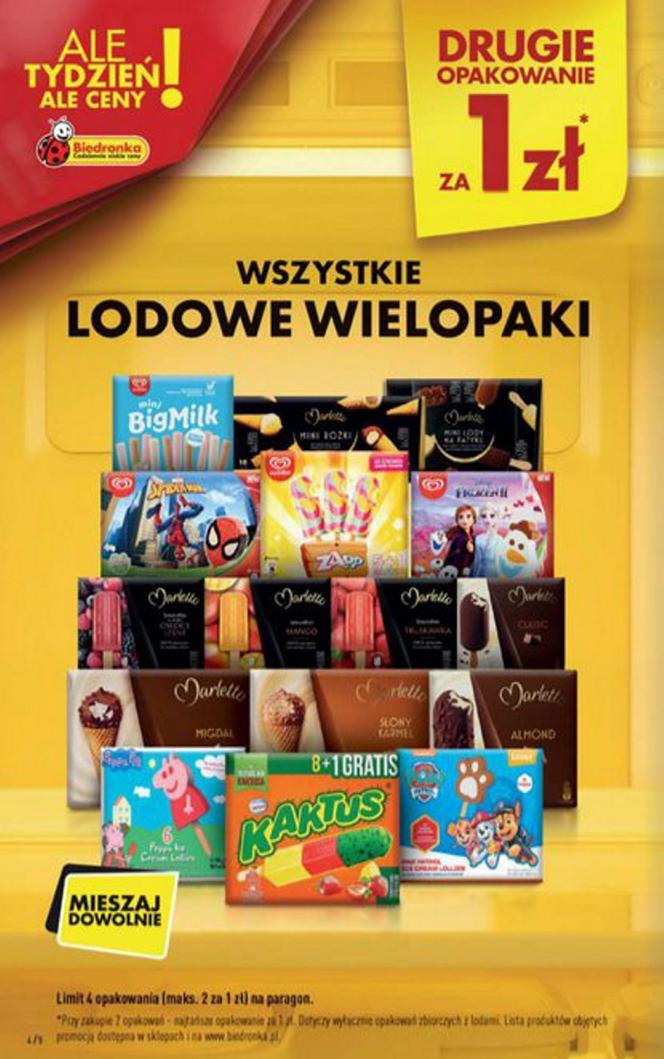 lodowe wielopaki, drugie opakowanie za 1zł