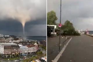Tornado nad Morzem Bałtyckim. Wiatr zepchnął ludzi do morza! [WIDEO]