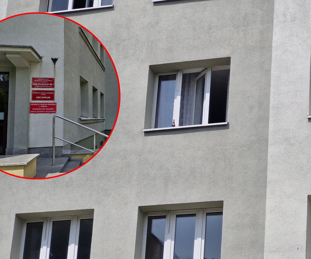 Koszmarny los kochanka w akademiku! Wyszedł przez okno i spadł z ostatniego piętra