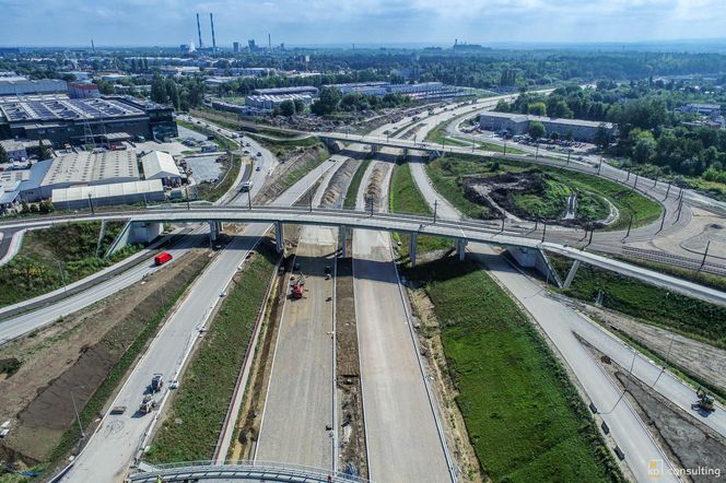 Węzeł Mistrzejowice - budowa. Zobacz jak powstaje jeden z najbardziej skomplikowanych obiektów na S7