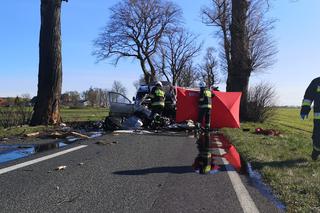 Tragedia pod Nakłem. Kierowca roztrzaskał się na drzewie