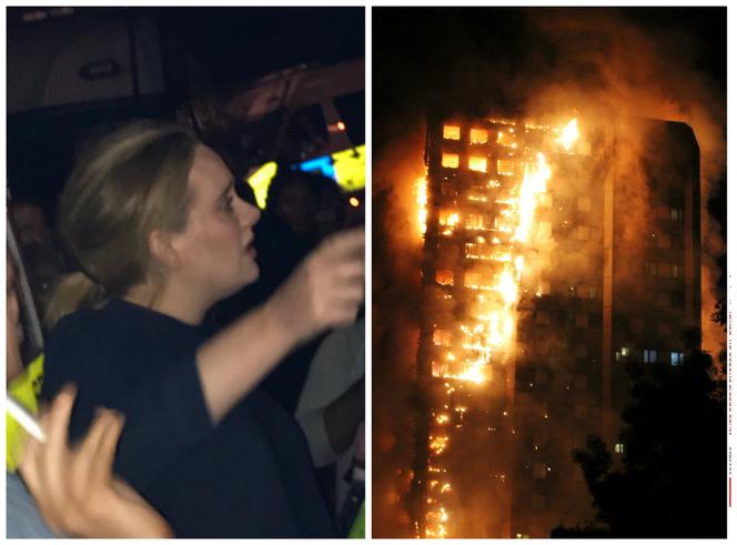 Adele w Grenfell Tower