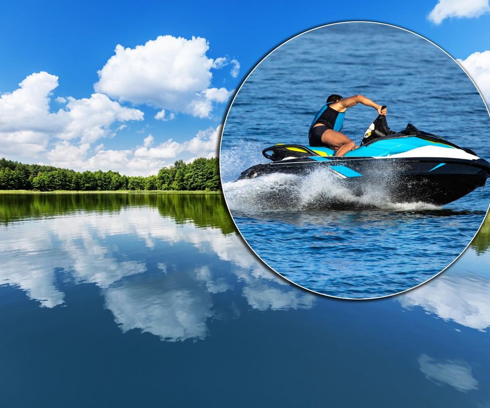 Mazurskie jeziora pod lupą dronów. Piraci na skuterach wodnych wpadli w sidła policji. Posypały się mandaty