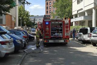 Pożar w centrum Wrocławia. Ogień objął część budynku na Manhattanie