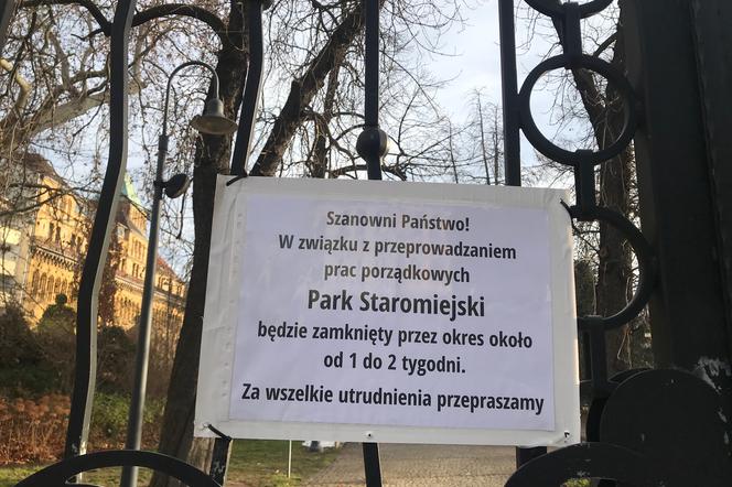 Park Staromiejski we Wrocławiu zamknięty