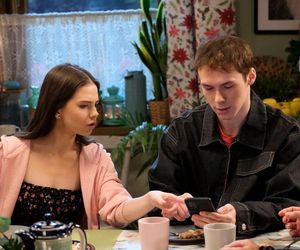 M jak miłość odc. 1851. Michał (Igor Pawłowski), Basia (Karina Woźniak), Robert Żak (Krzysztof Tyniec)