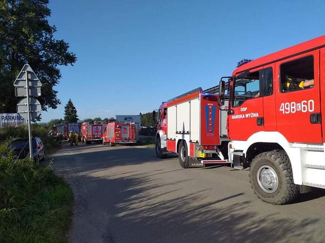 Pożar sauny w Szaflarach. Gęsty dym było widać z daleka