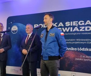 Sławosz Uznański-Wiśniewski odwiedził Politechnikę Łódzką