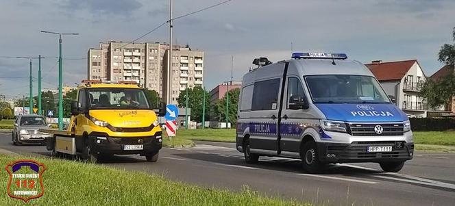 Zderzenie dwóch samochodów na ul. Jaśkowickiej w Tychach