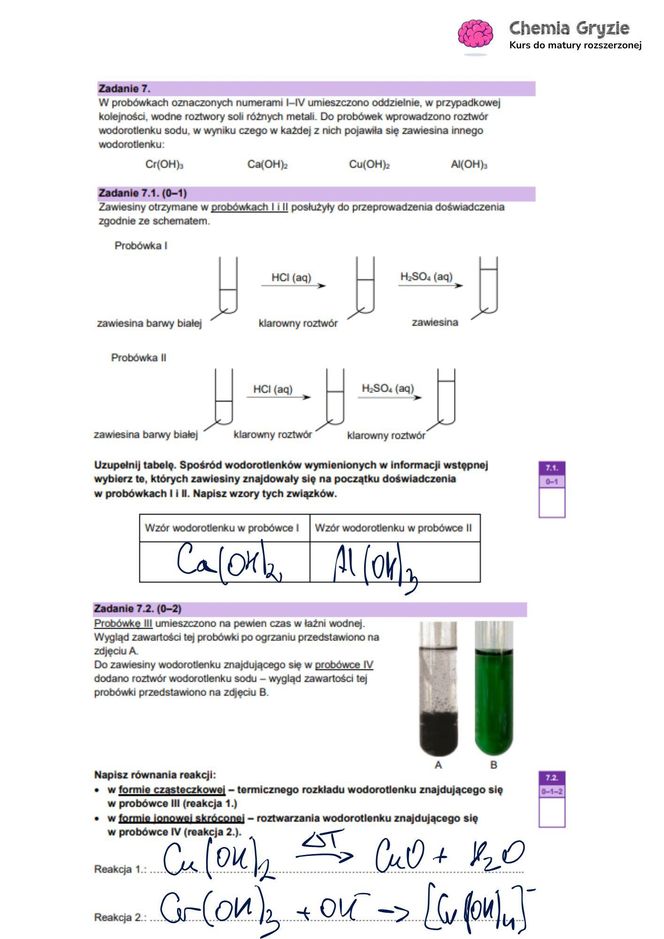 Matura 2025 chemia rozszerzona - odpowiedzi do wszystkich zadań z arkusza CKE 16.05.2025 - Formuła 2023