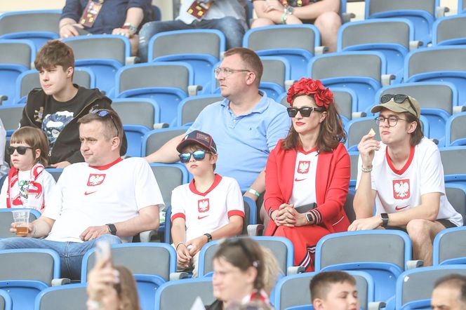 Kibice na meczu gwiazd Polska - Brazylia na Stadionie Śląskim