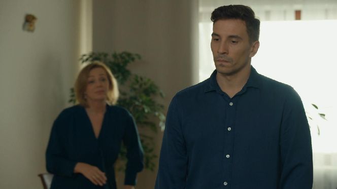 Barwy szczęścia, odcinek 3198. Tomasz (Jakub Sokołowski), Wanda (Maja Barełkowska)