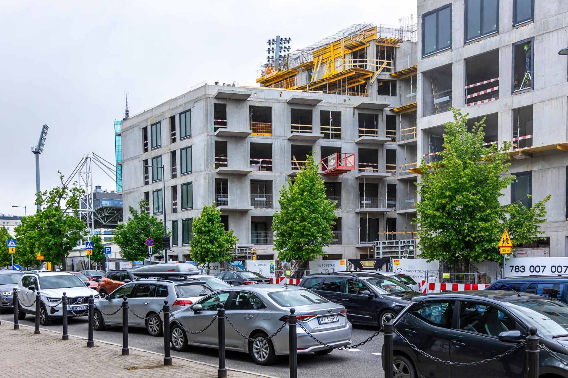 Konwiktorska Residence w Warszawie w trakcie budowy