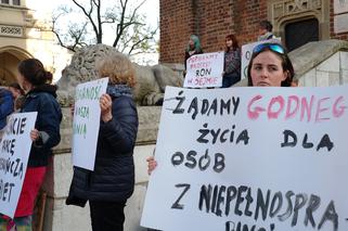 Manifestacja poparcia dla protestujących w Sejmie