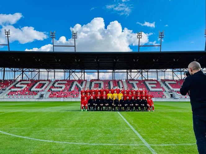 Piłkarze na nowym stadionie Zagłębia Sosnowiec