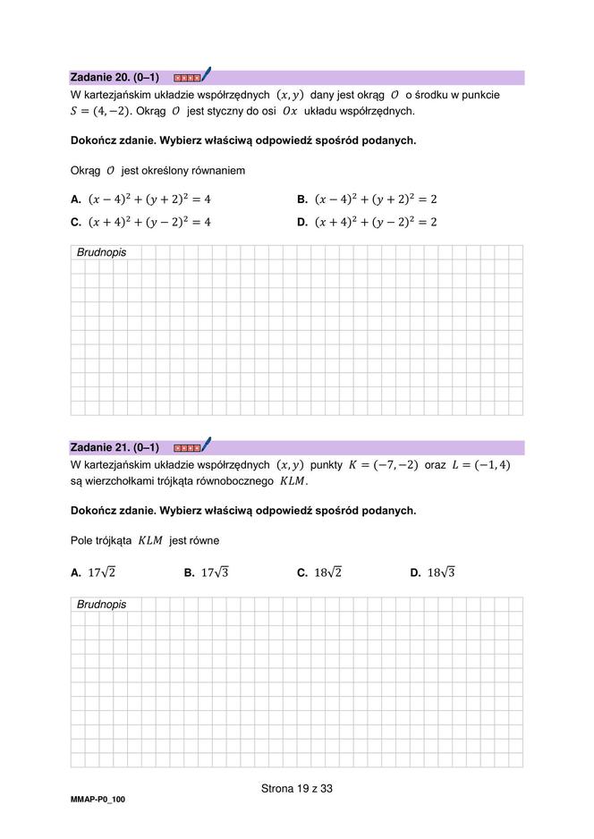 Arkusz maturalny z próbnej matematyki 2023