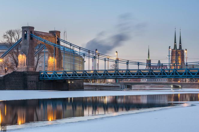 Most Grunwaldzki jest jedną z chętniej fotografowanych przepraw we Wrocławiu