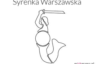 Syrenka Warszawska - kolorowanka do druku