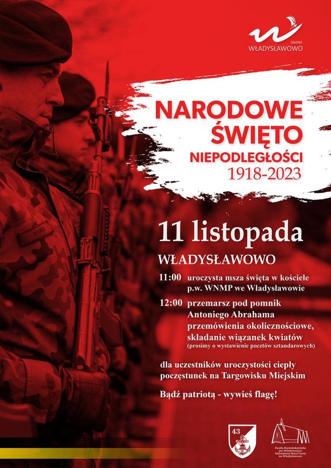 11 listopada 2023 w Rumi, Wejherowie, Kościerzynie i Pucku. Co będzie się działo na Pomorzu w Narodowe Święto Niepodległości 11.11.2023?