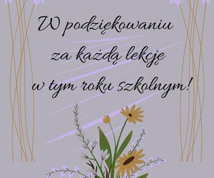 Podziękowanie dla nauczyciela do druku