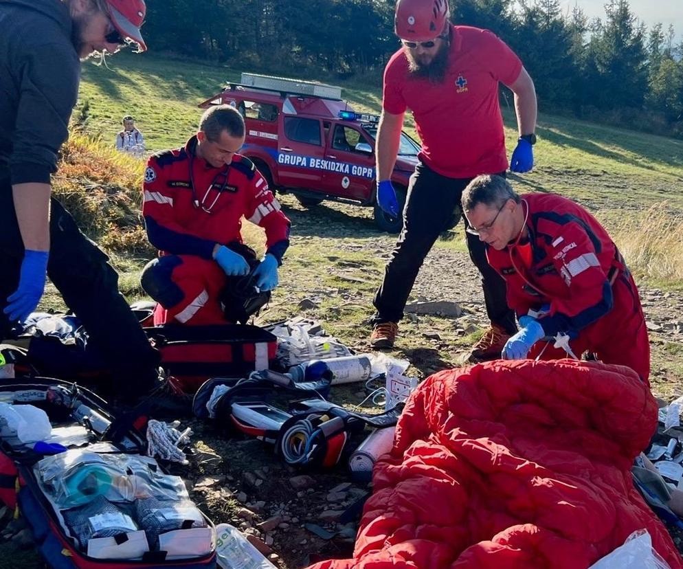 81-letni paralotniarz uległ wypadkowi na Skrzycznem