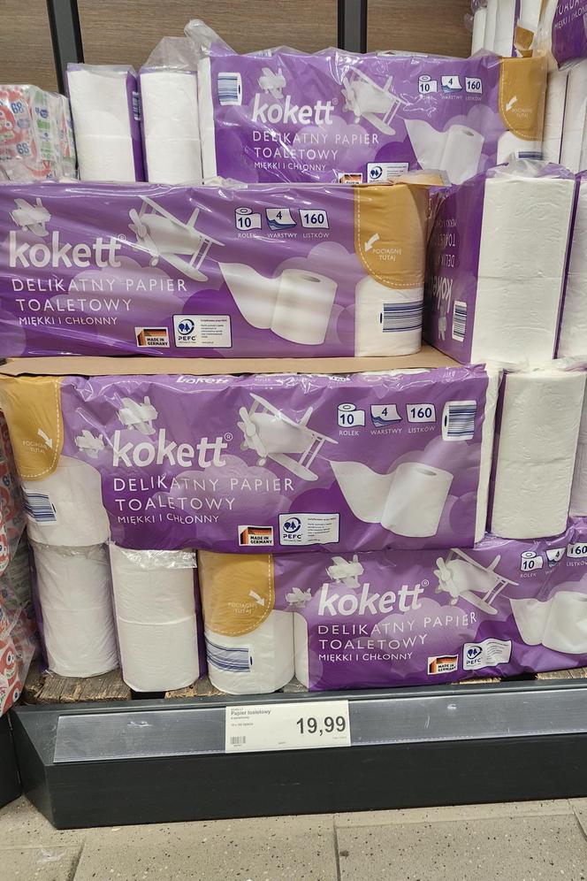4-warstwowy papier toaletowy Kokett 10 rolek za 19,99 zł