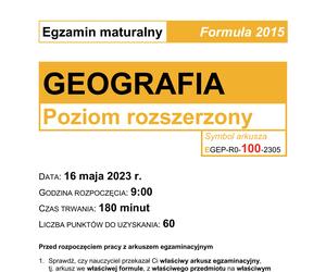 Matura 2023: geografia rozszerzona. Arkusze CKE i odpowiedzi [Formuła 2015]