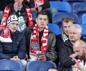 Kibice na meczu Polska -Nowa Zelandia na Stadionie Śląskim